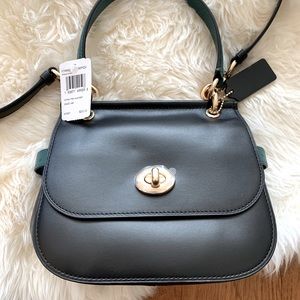 NWT COACH Jace mixed leather ostrich bag